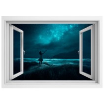 Vinilos ventanas 3d noche mágica